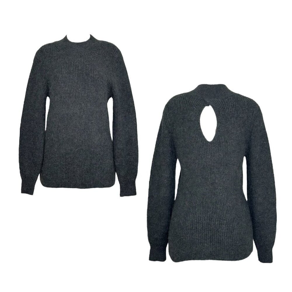 COS Charcoal alpaca Wool Blend Knit Pullover Sweater Size XS 2206